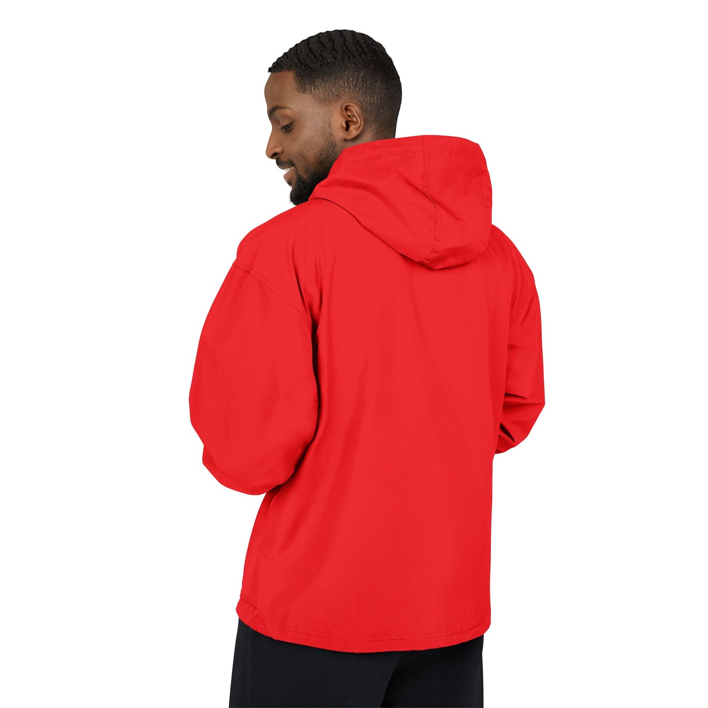 Doorgas Embroidered Driver Packable Anorak Jacket – Lightweight Orange Windbreaker with Hood