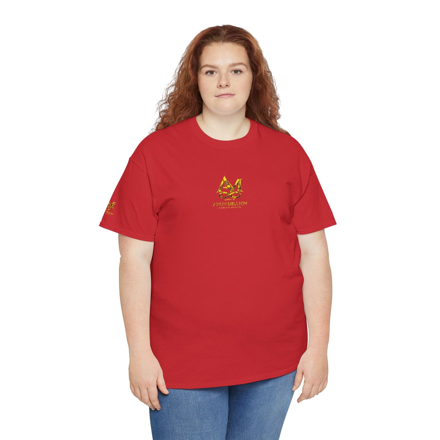 ANUN MILLION DIGN-X ENDLESS WEALTH Monogram Tee — "M" Initial White Cotton Shirt