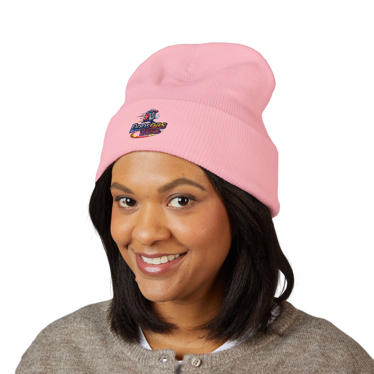 Doorgas Dash Embroidered Classic Cuffed Beanie - Stylish Warmth, Perfect Gift, Unisex Winter Accessory, Cozy Knit Cap, Outdoor Fun