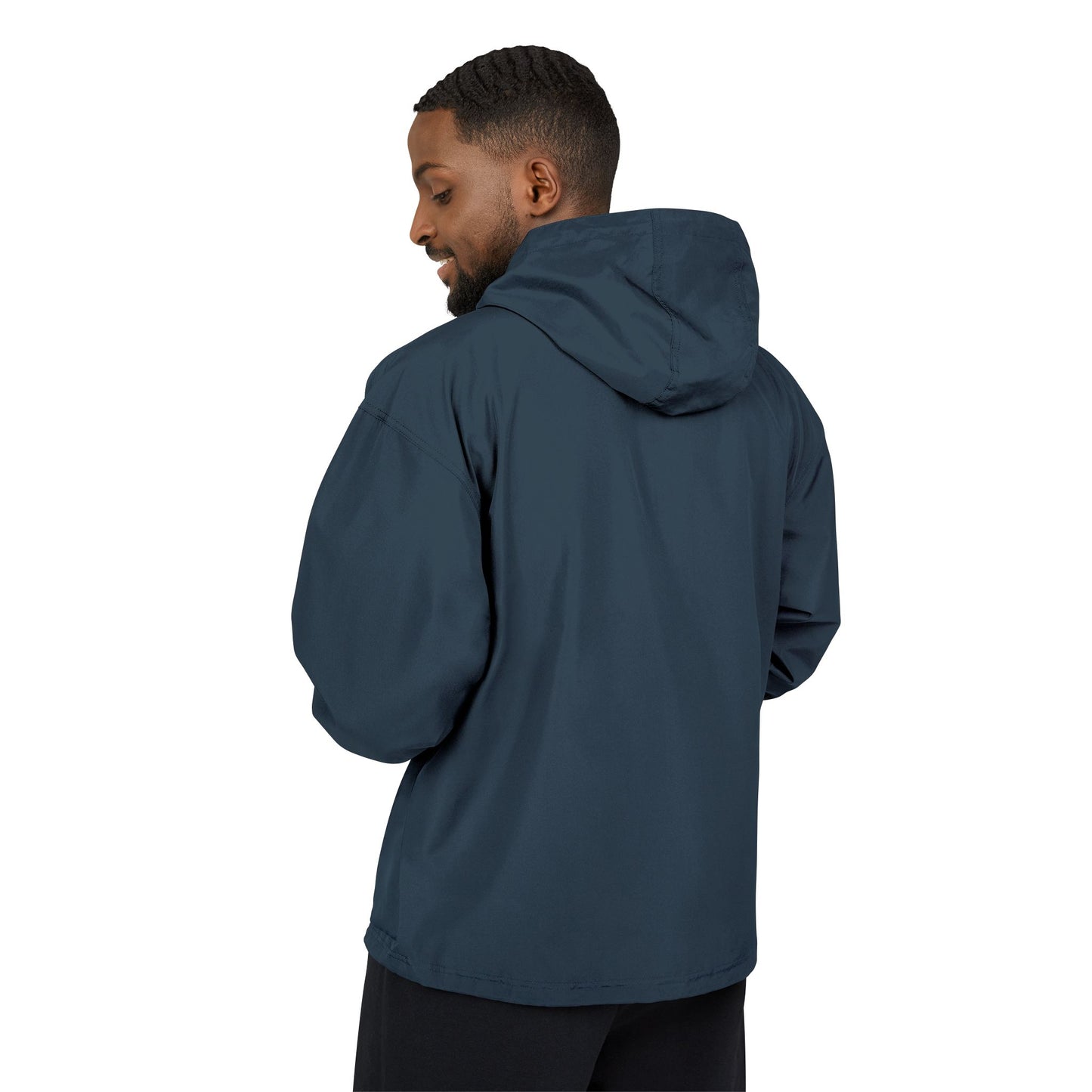 Doorgas Embroidered Driver Packable Anorak Jacket – Lightweight Orange Windbreaker with Hood