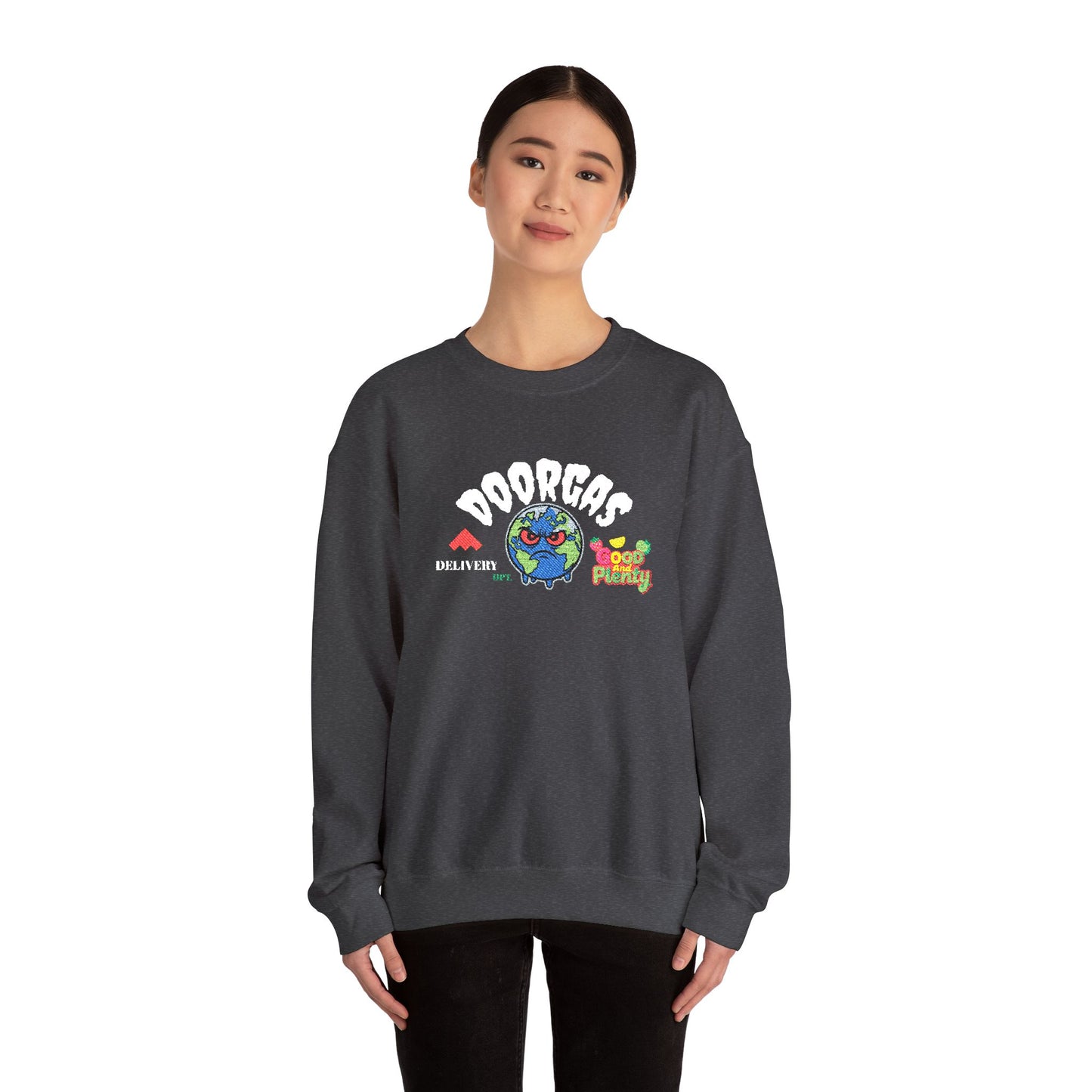 Doorgas Global Embroidered Patch Unisex Heavy Blend™ Crewneck Sweatshirt