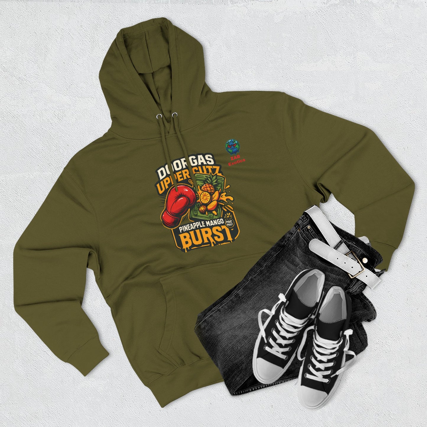 Doorgas X Pineapple Burst Three-Panel Fleece Hoodie