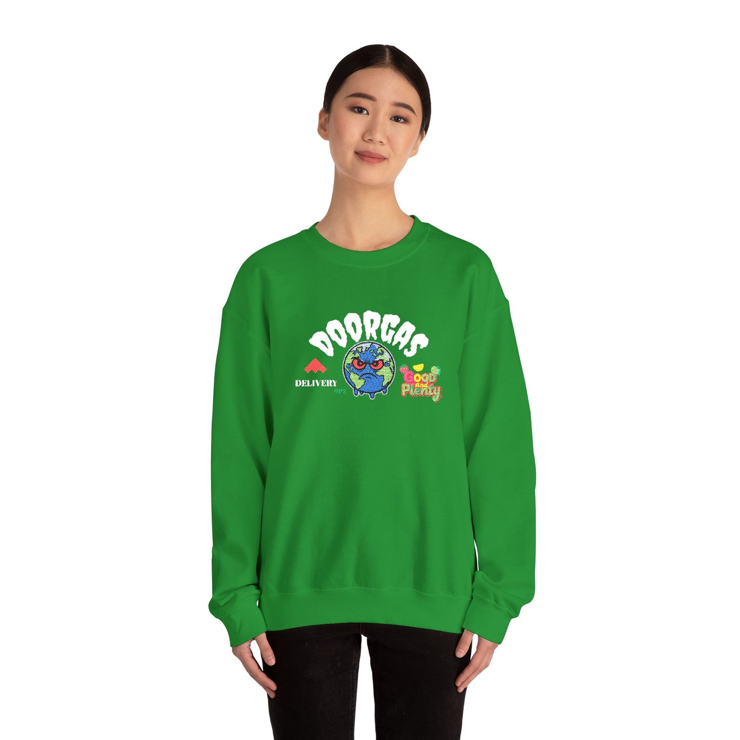 Doorgas Global Embroidered Patch Unisex Heavy Blend™ Crewneck Sweatshirt