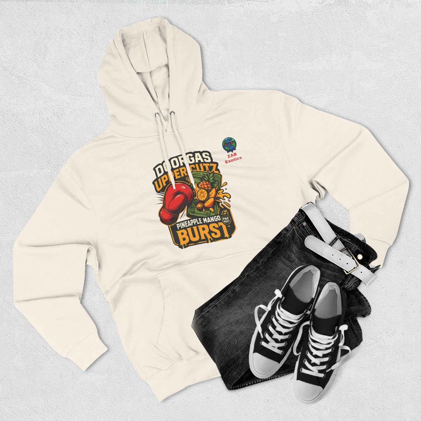 Doorgas X Pineapple Burst Three-Panel Fleece Hoodie
