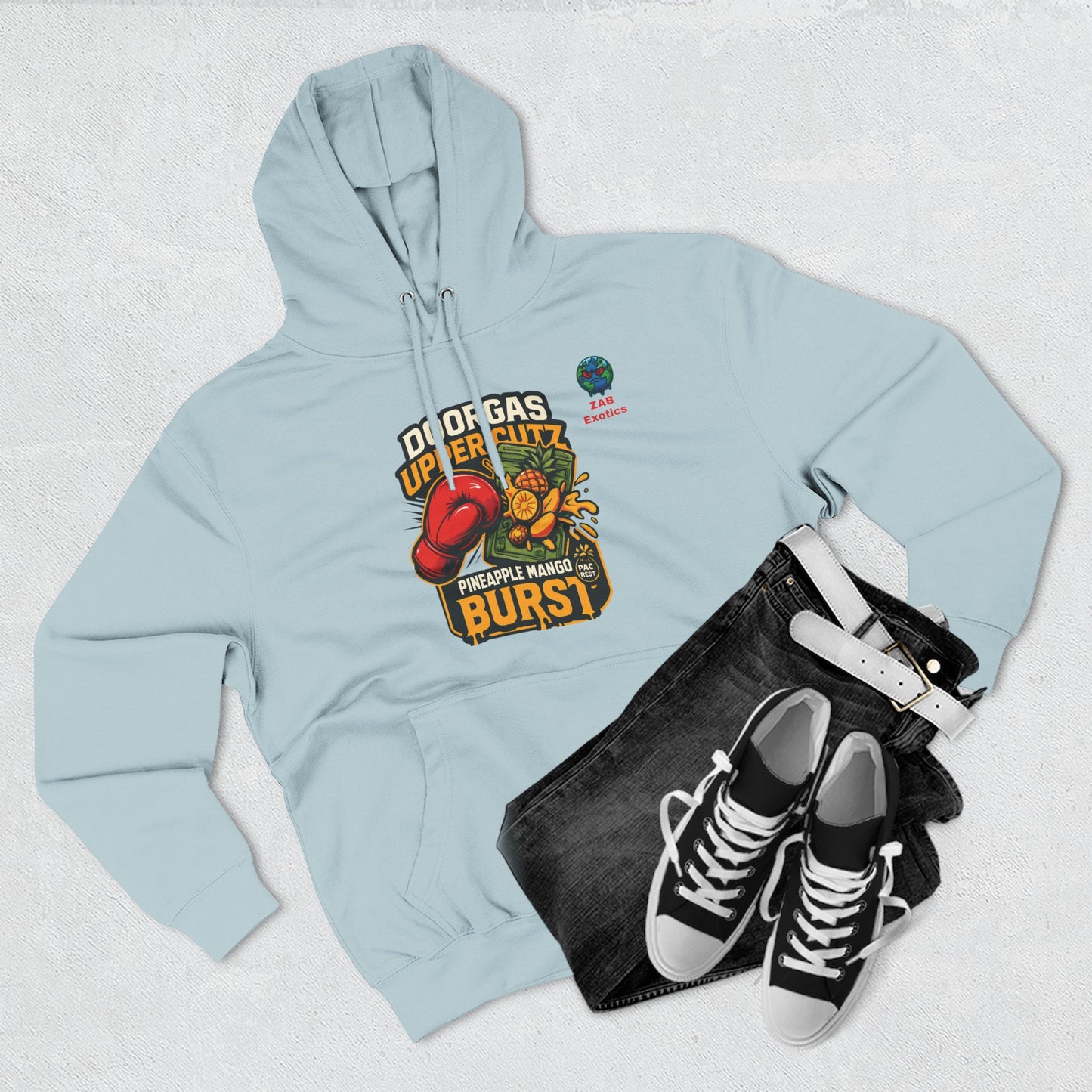 Doorgas X Pineapple Burst Three-Panel Fleece Hoodie
