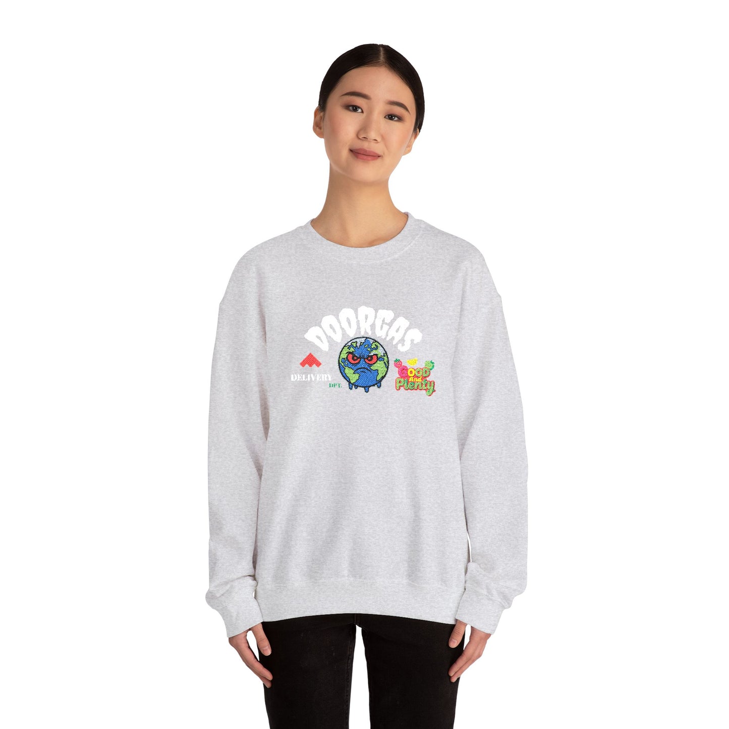 Doorgas Global Embroidered Patch Unisex Heavy Blend™ Crewneck Sweatshirt