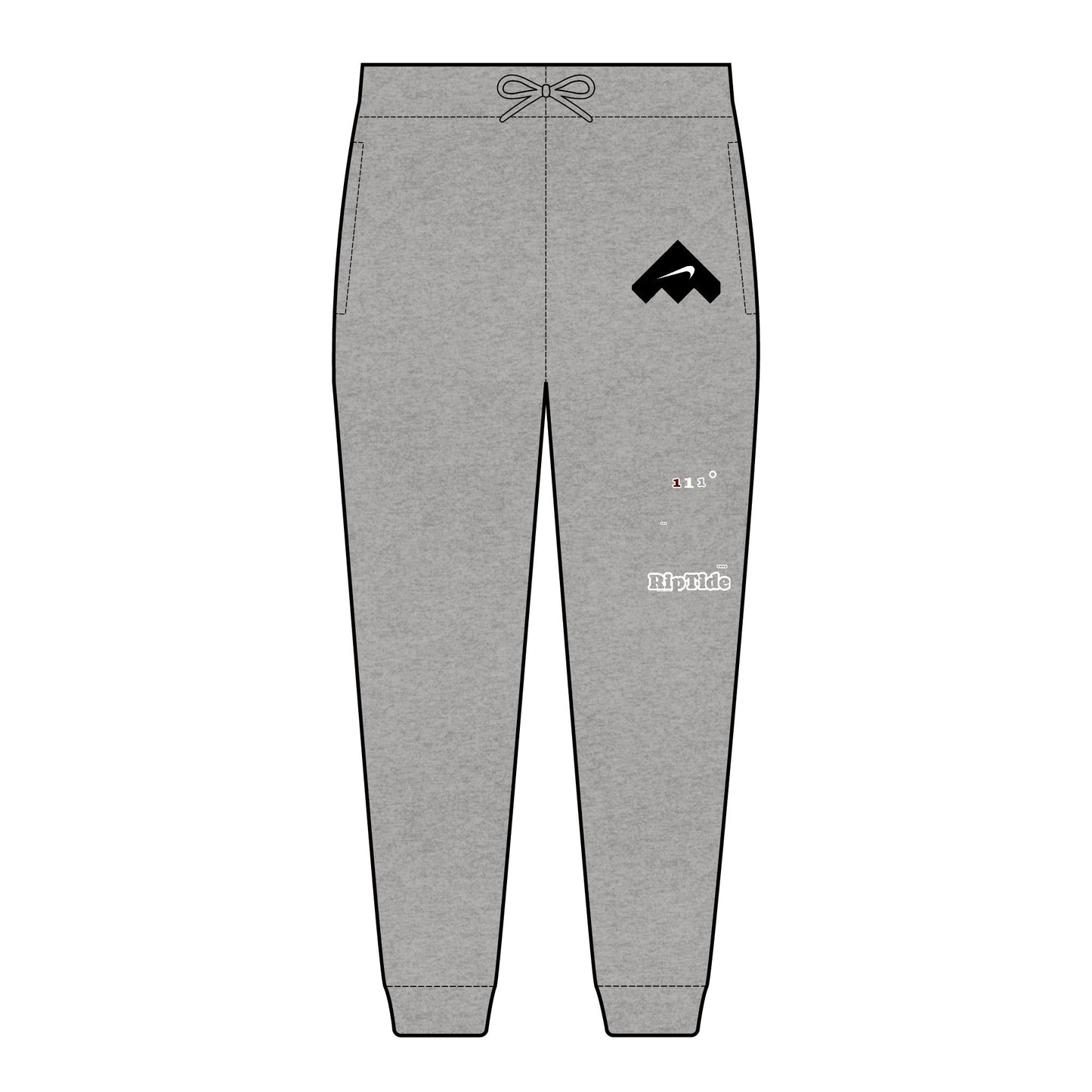 Riptide Embroidered Graphic Joggers — Retro Alien & Crystal Patch Fleece Sweatpants