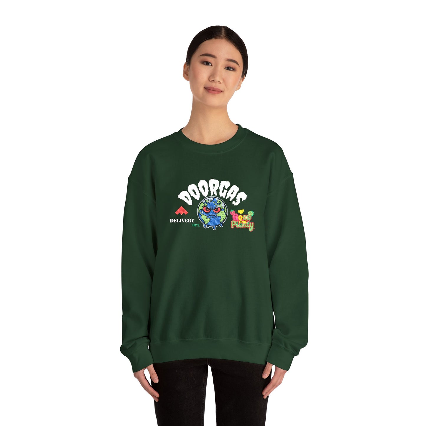 Doorgas Global Embroidered Patch Unisex Heavy Blend™ Crewneck Sweatshirt