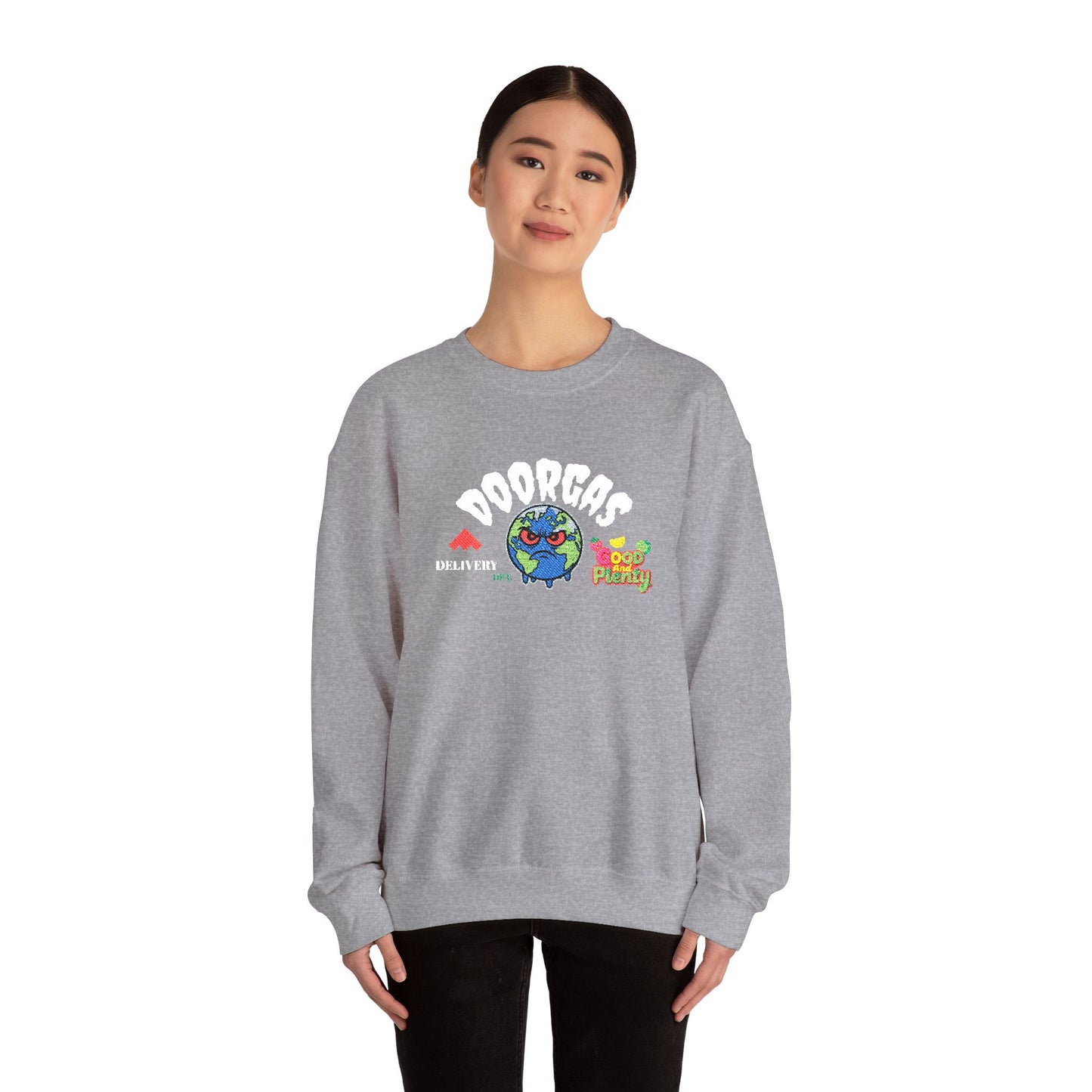 Doorgas Global Embroidered Patch Unisex Heavy Blend™ Crewneck Sweatshirt