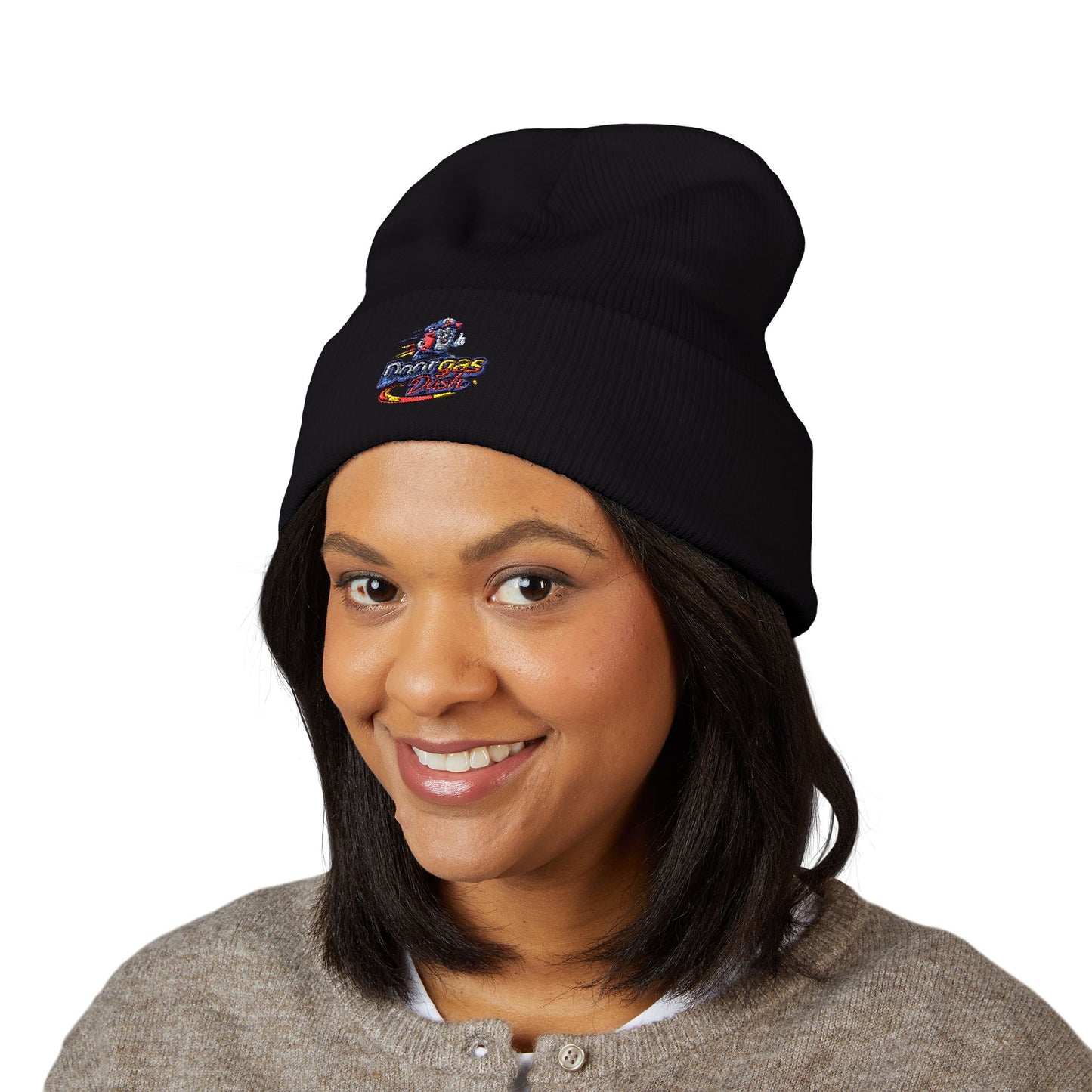 Doorgas Dash Embroidered Classic Cuffed Beanie - Stylish Warmth, Perfect Gift, Unisex Winter Accessory, Cozy Knit Cap, Outdoor Fun