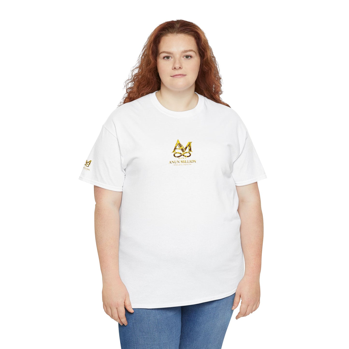ANUN MILLION DIGN-X ENDLESS WEALTH Monogram Tee — "M" Initial White Cotton Shirt