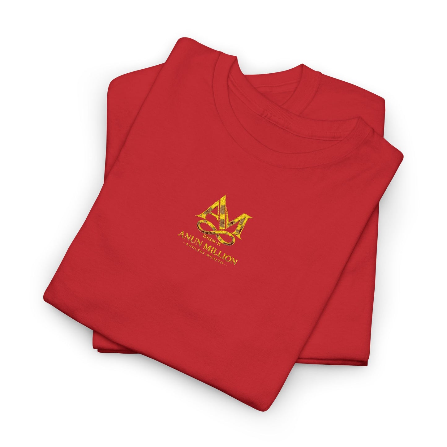 ANUN MILLION DIGN-X ENDLESS WEALTH Monogram Tee — "M" Initial White Cotton Shirt