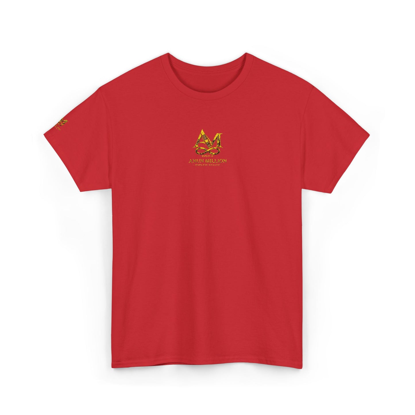 ANUN MILLION DIGN-X ENDLESS WEALTH Monogram Tee — "M" Initial White Cotton Shirt