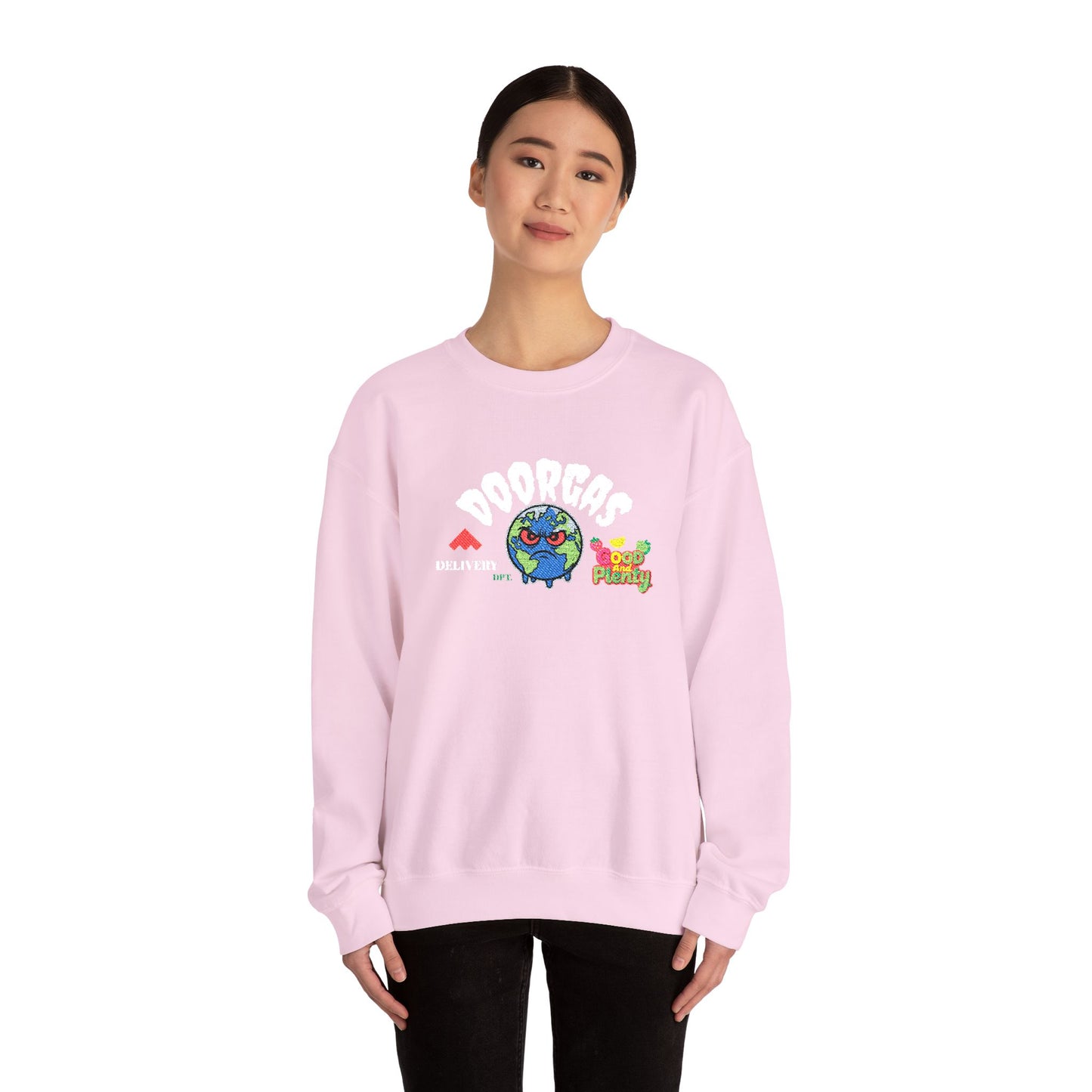 Doorgas Global Embroidered Patch Unisex Heavy Blend™ Crewneck Sweatshirt