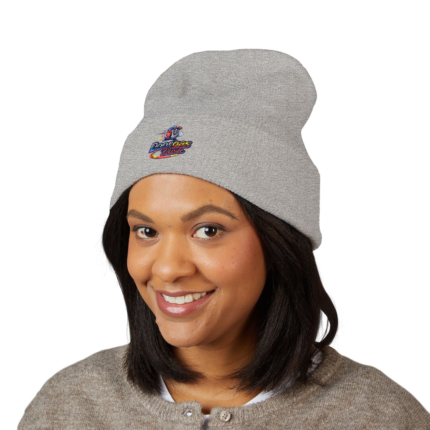 Doorgas Dash Embroidered Classic Cuffed Beanie - Stylish Warmth, Perfect Gift, Unisex Winter Accessory, Cozy Knit Cap, Outdoor Fun
