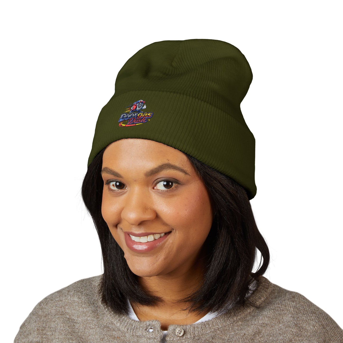Doorgas Dash Embroidered Classic Cuffed Beanie - Stylish Warmth, Perfect Gift, Unisex Winter Accessory, Cozy Knit Cap, Outdoor Fun