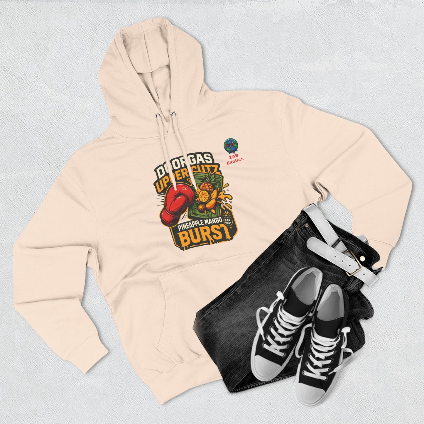 Doorgas X Pineapple Burst Three-Panel Fleece Hoodie