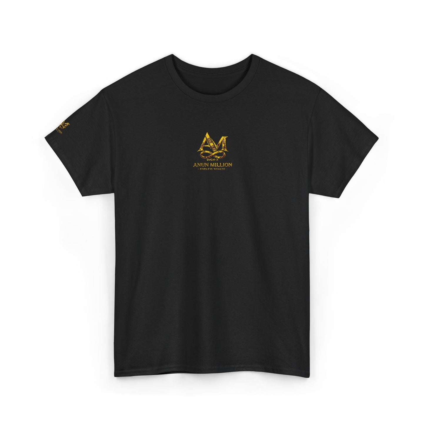 ANUN MILLION DIGN-X ENDLESS WEALTH Monogram Tee — "M" Initial White Cotton Shirt