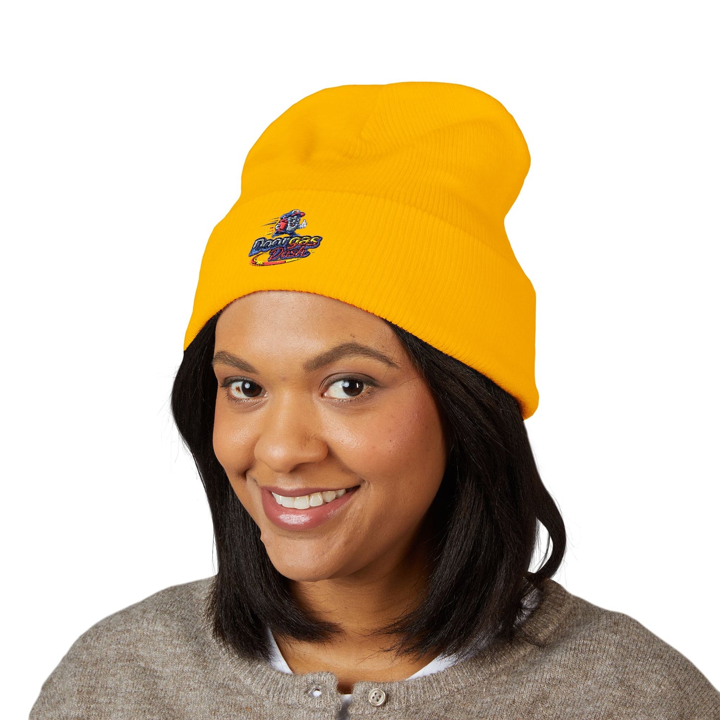 Doorgas Dash Embroidered Classic Cuffed Beanie - Stylish Warmth, Perfect Gift, Unisex Winter Accessory, Cozy Knit Cap, Outdoor Fun
