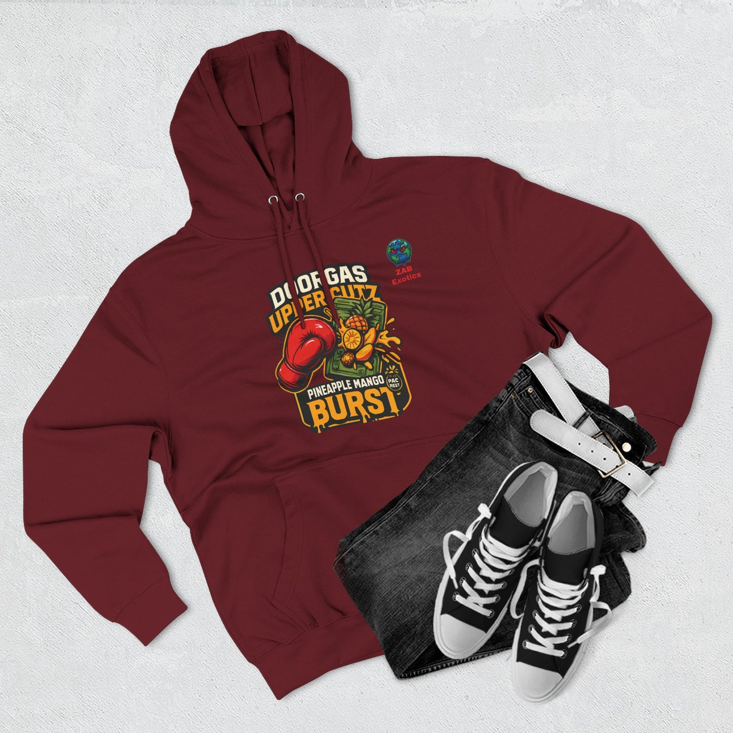 Doorgas X Pineapple Burst Three-Panel Fleece Hoodie