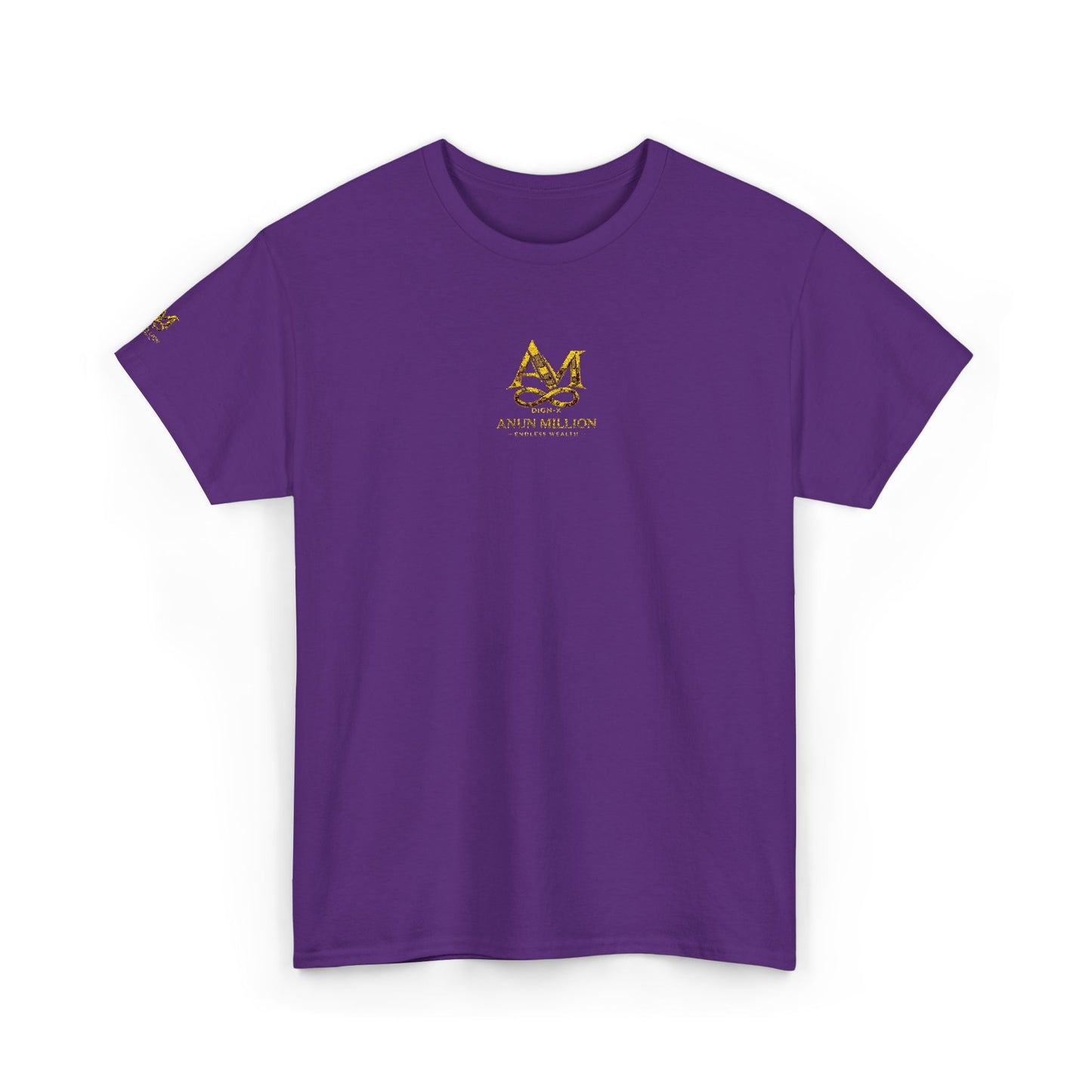 ANUN MILLION DIGN-X ENDLESS WEALTH Monogram Tee — "M" Initial White Cotton Shirt