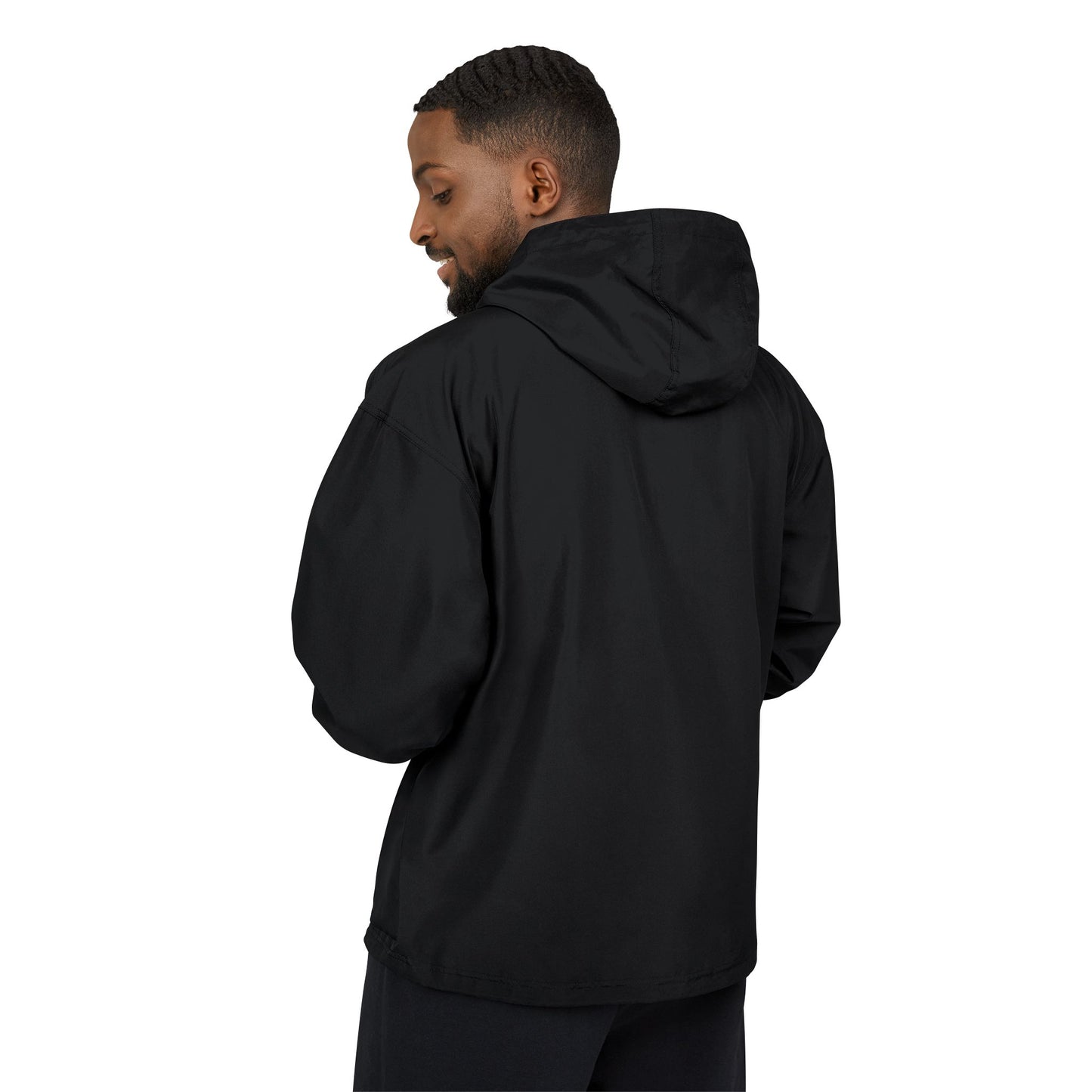 Doorgas Embroidered Driver Packable Anorak Jacket – Lightweight Orange Windbreaker with Hood