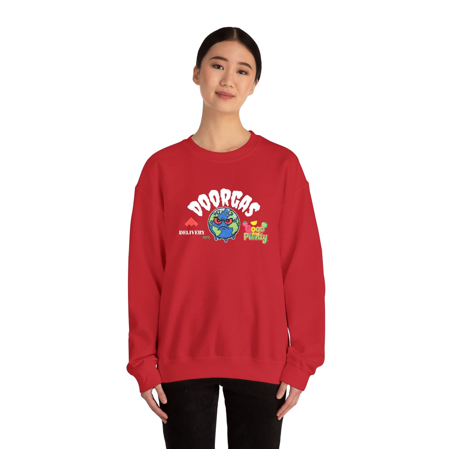 Doorgas Global Embroidered Patch Unisex Heavy Blend™ Crewneck Sweatshirt
