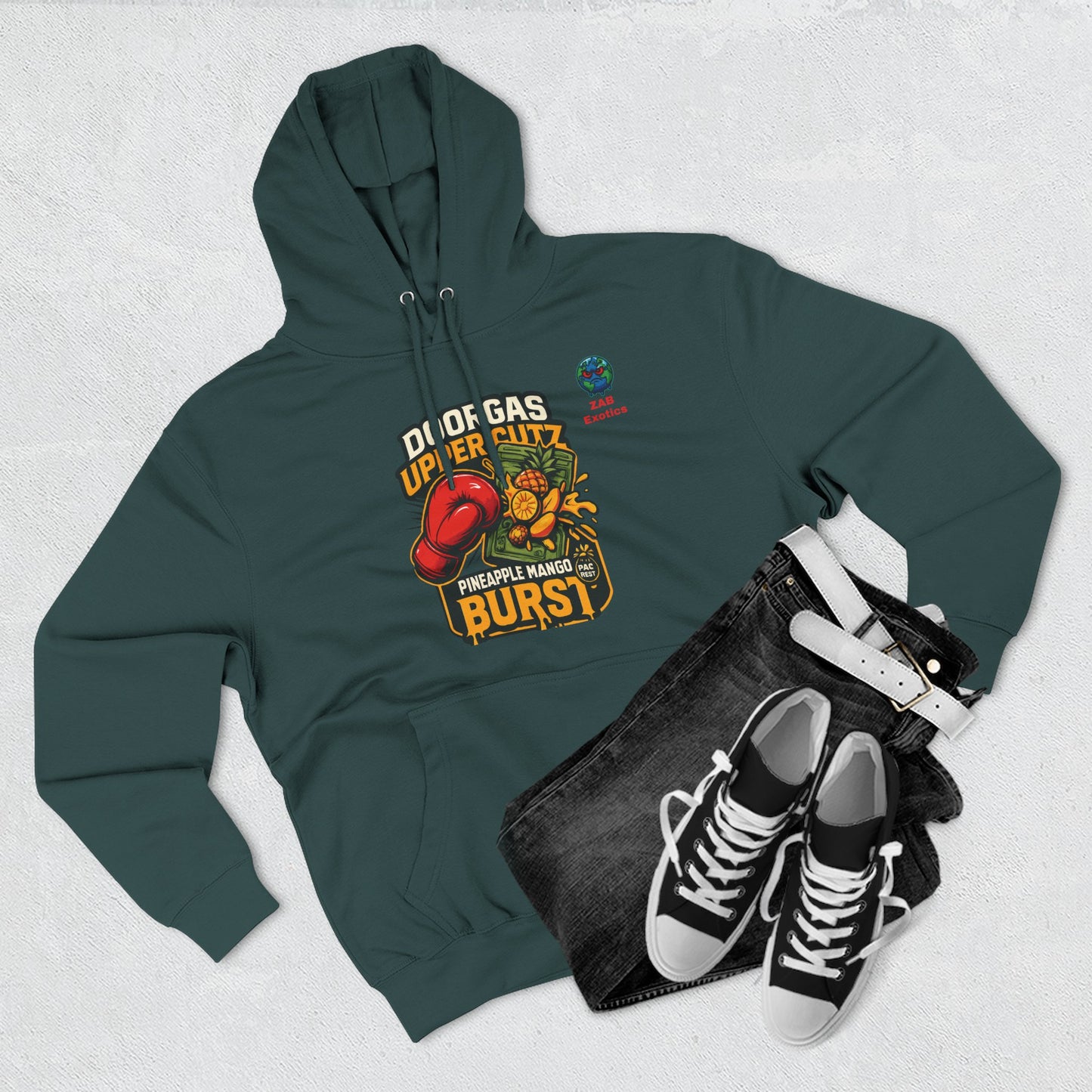 Doorgas X Pineapple Burst Three-Panel Fleece Hoodie