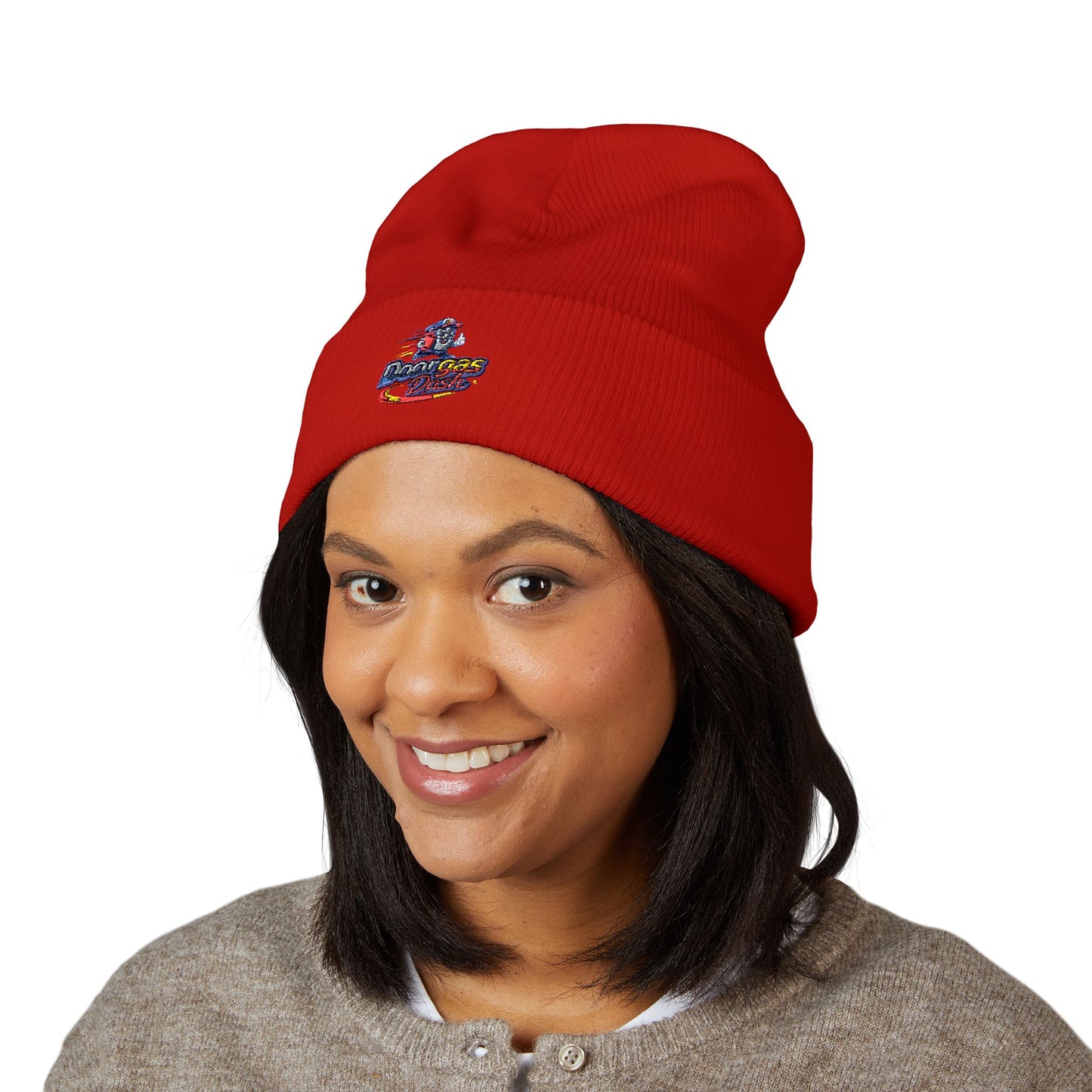 Doorgas Dash Embroidered Classic Cuffed Beanie - Stylish Warmth, Perfect Gift, Unisex Winter Accessory, Cozy Knit Cap, Outdoor Fun