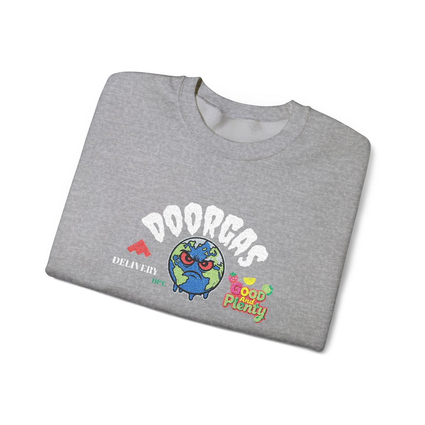 Doorgas Global Embroidered Patch Unisex Heavy Blend™ Crewneck Sweatshirt