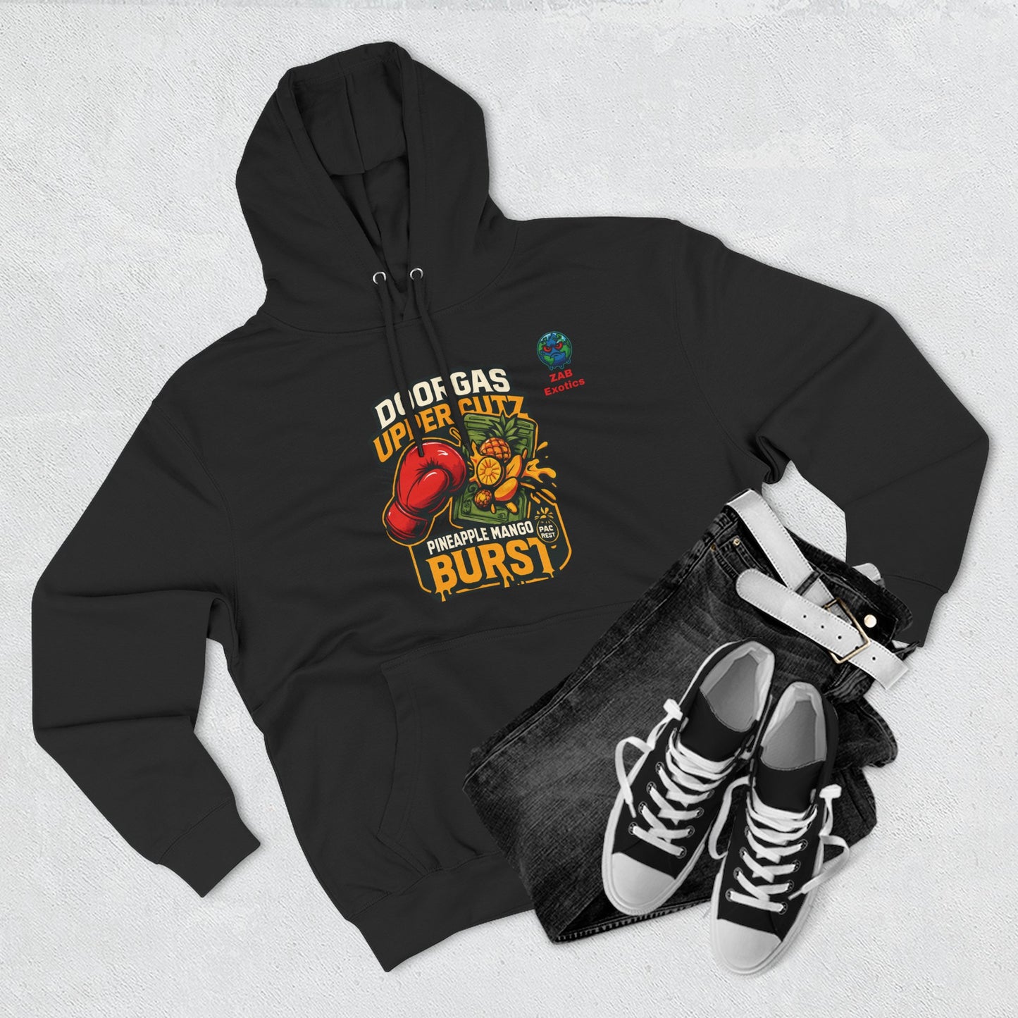Doorgas X Pineapple Burst Three-Panel Fleece Hoodie
