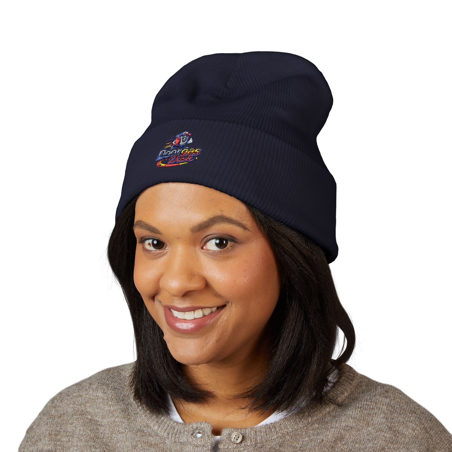 Doorgas Dash Embroidered Classic Cuffed Beanie - Stylish Warmth, Perfect Gift, Unisex Winter Accessory, Cozy Knit Cap, Outdoor Fun