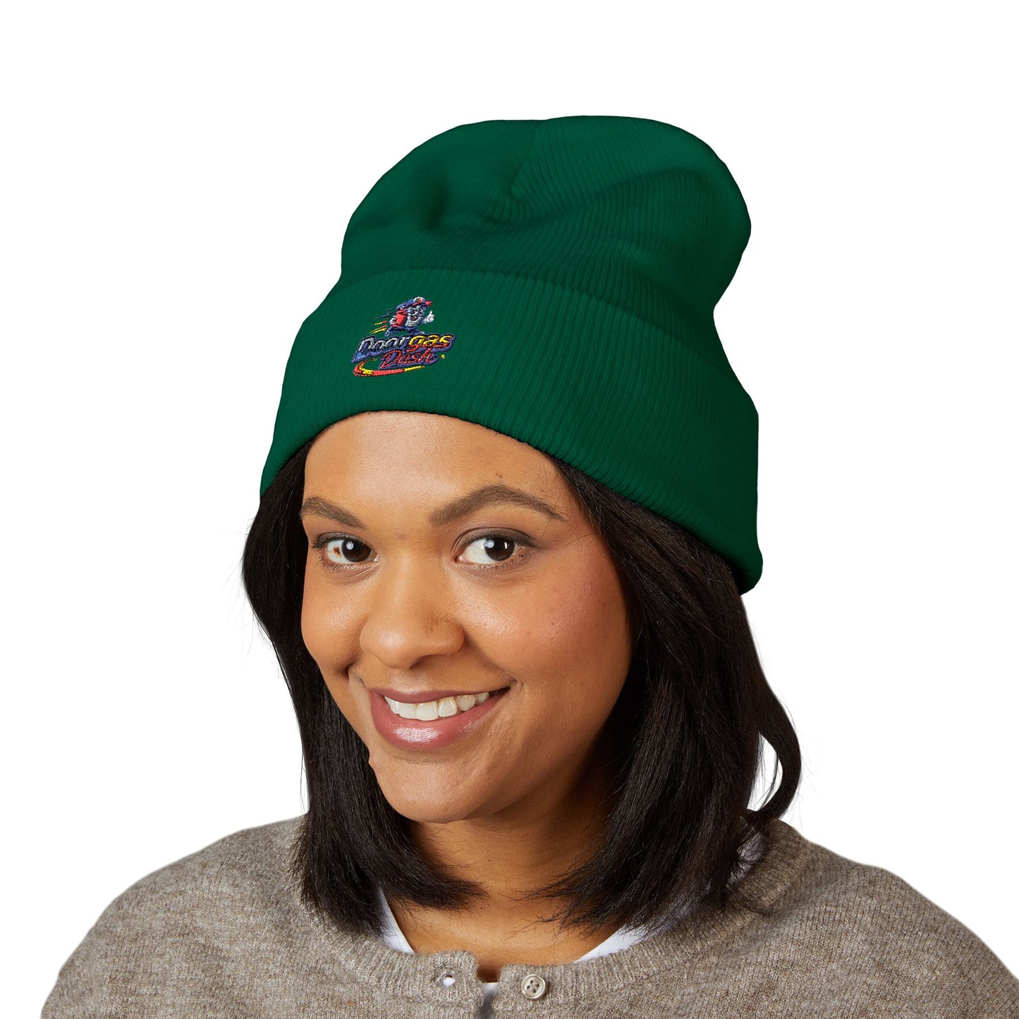 Doorgas Dash Embroidered Classic Cuffed Beanie - Stylish Warmth, Perfect Gift, Unisex Winter Accessory, Cozy Knit Cap, Outdoor Fun