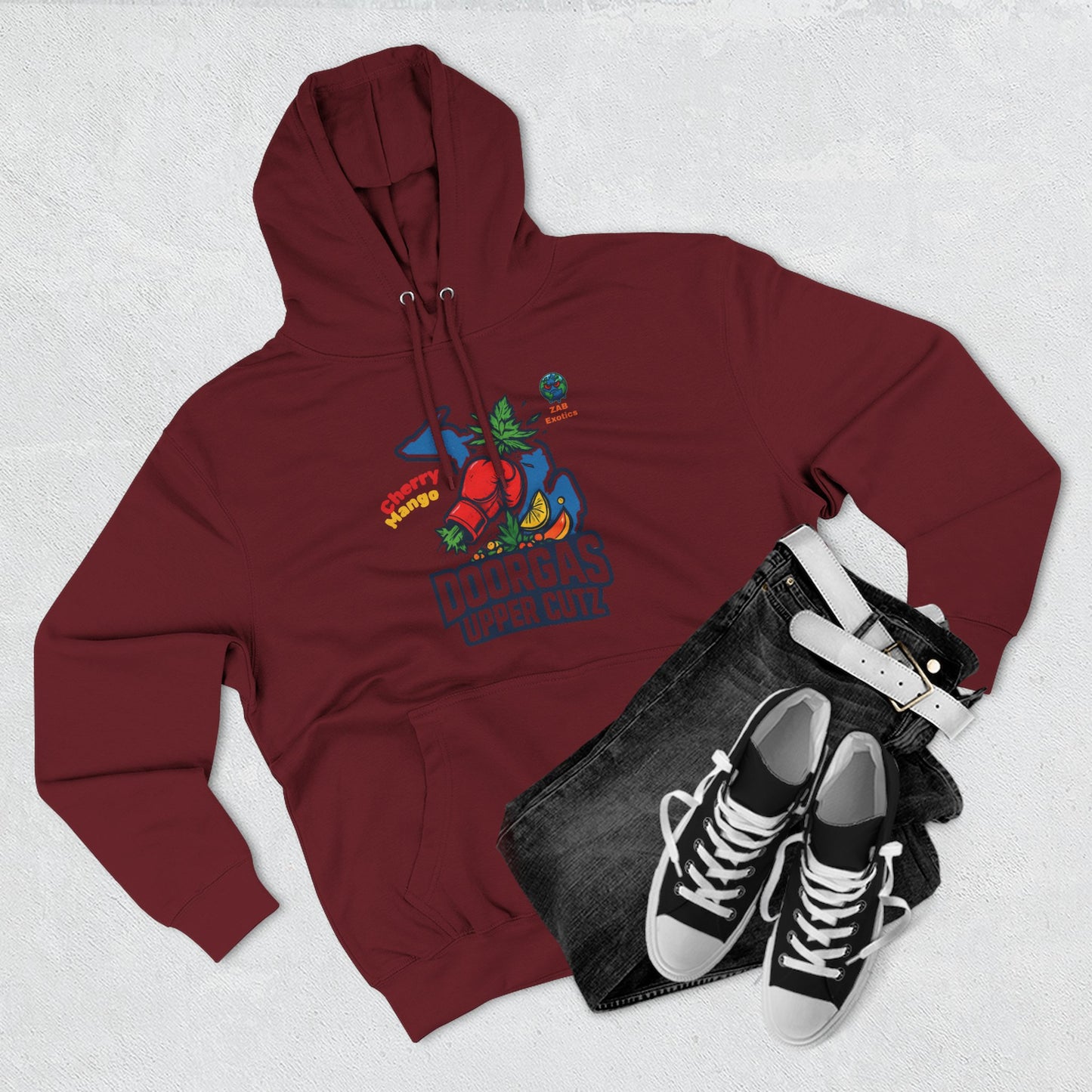 Doorgas Cherry Mango Three-Panel Fleece Hoodie