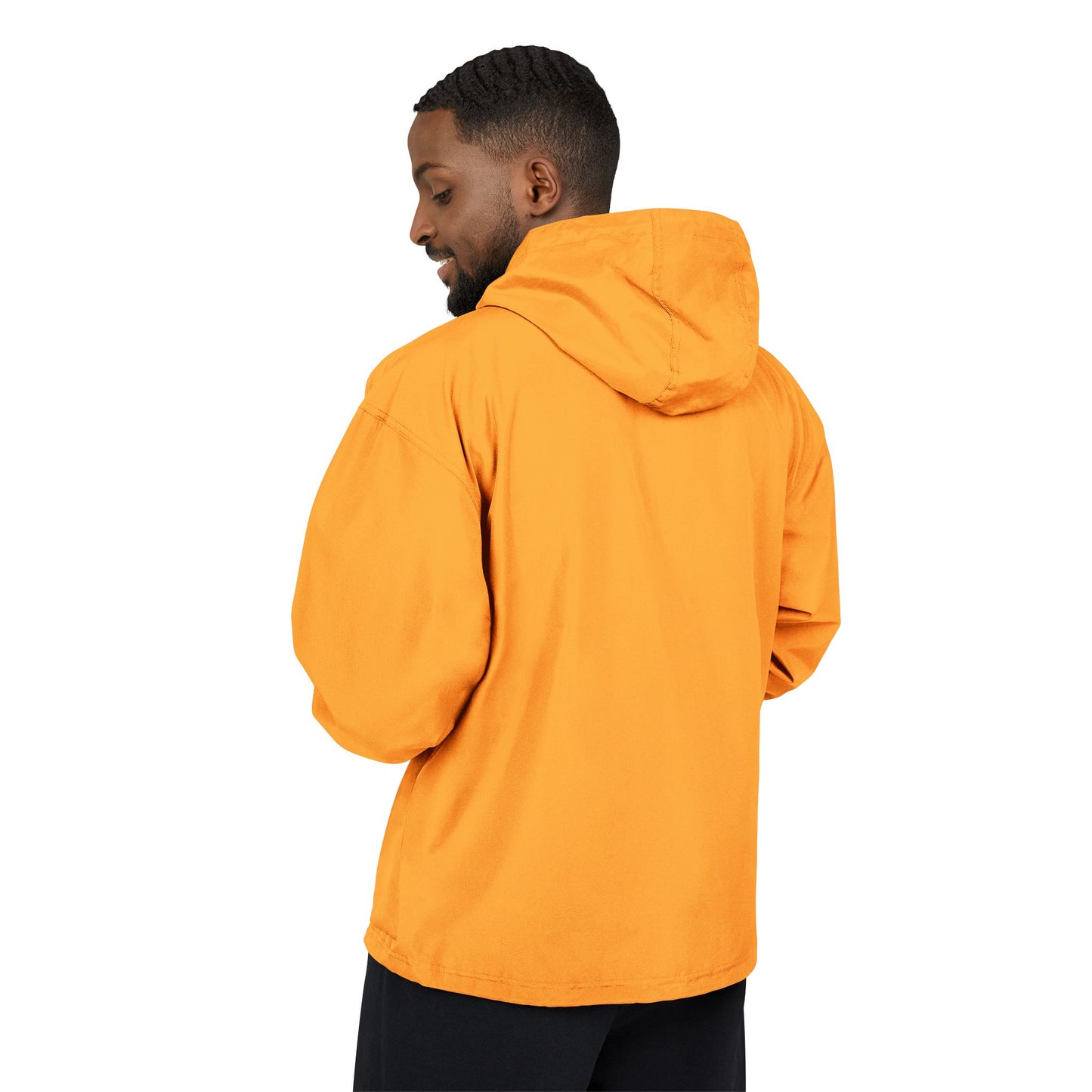 Doorgas Embroidered Driver Packable Anorak Jacket – Lightweight Orange Windbreaker with Hood