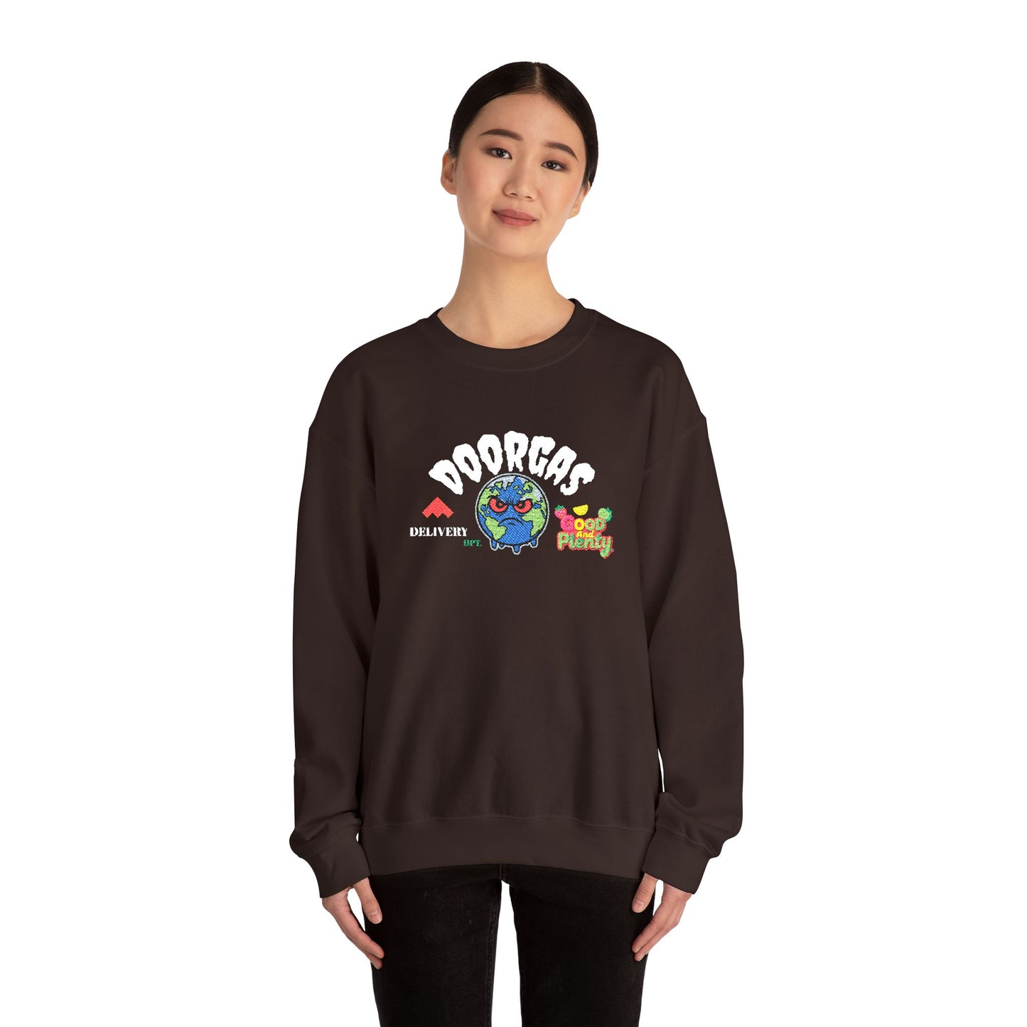 Doorgas Global Embroidered Patch Unisex Heavy Blend™ Crewneck Sweatshirt