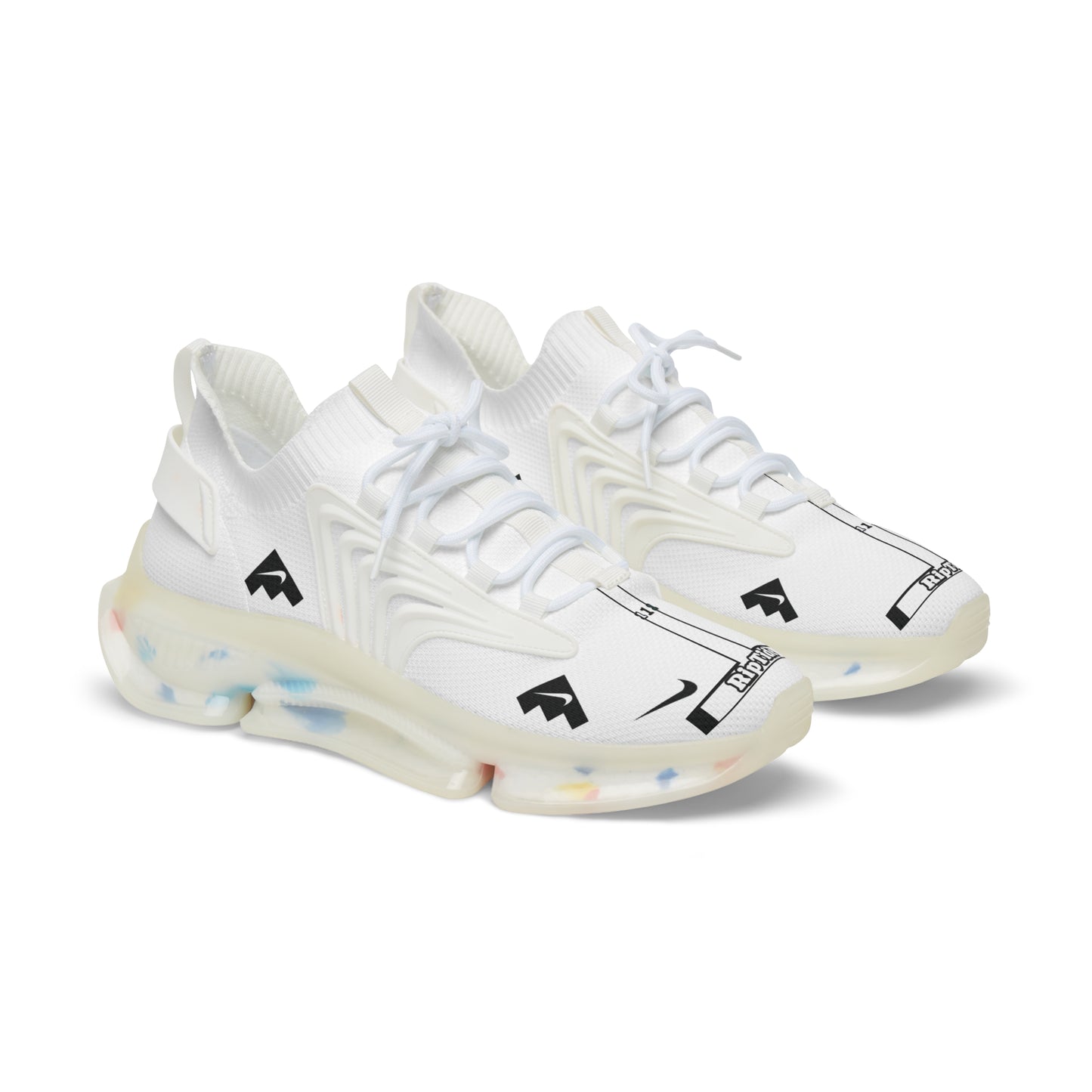 111 Nike Riptide -Offwhite- BLK/white-  Men's Mesh Sneakers