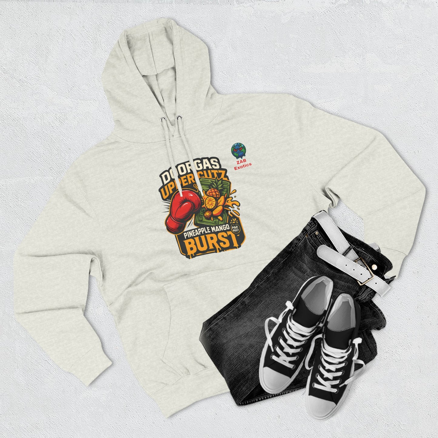 Doorgas X Pineapple Burst Three-Panel Fleece Hoodie