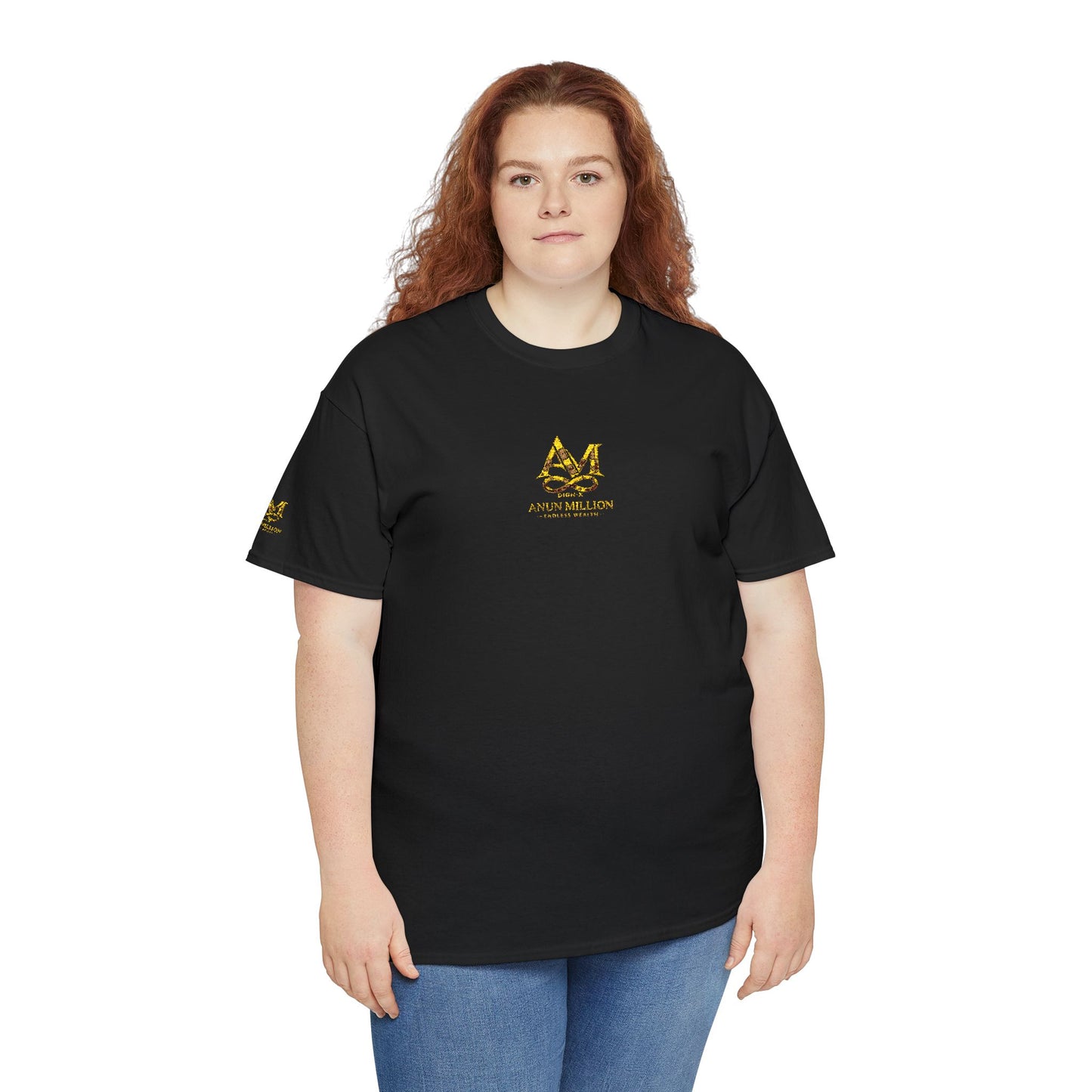 ANUN MILLION DIGN-X ENDLESS WEALTH Monogram Tee — "M" Initial White Cotton Shirt