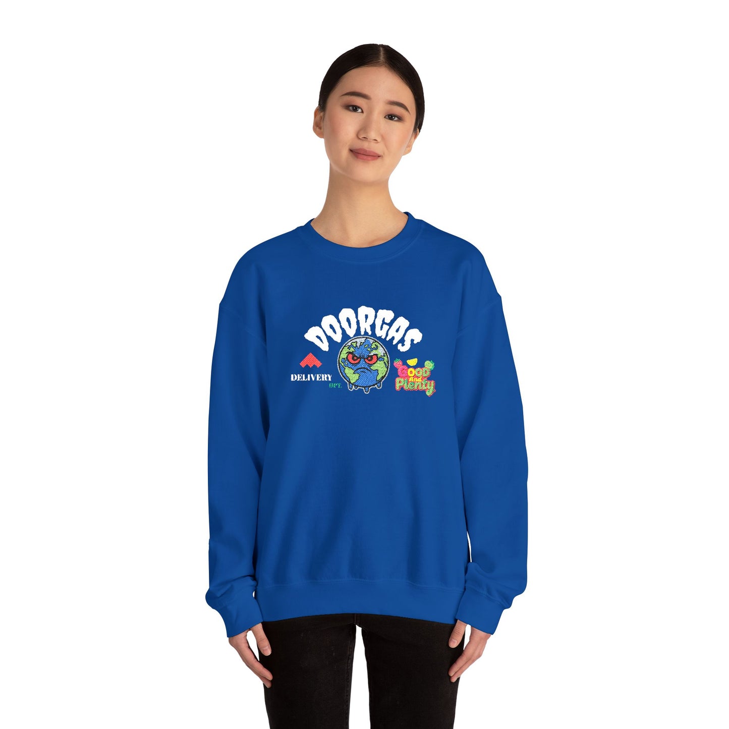 Doorgas Global Embroidered Patch Unisex Heavy Blend™ Crewneck Sweatshirt