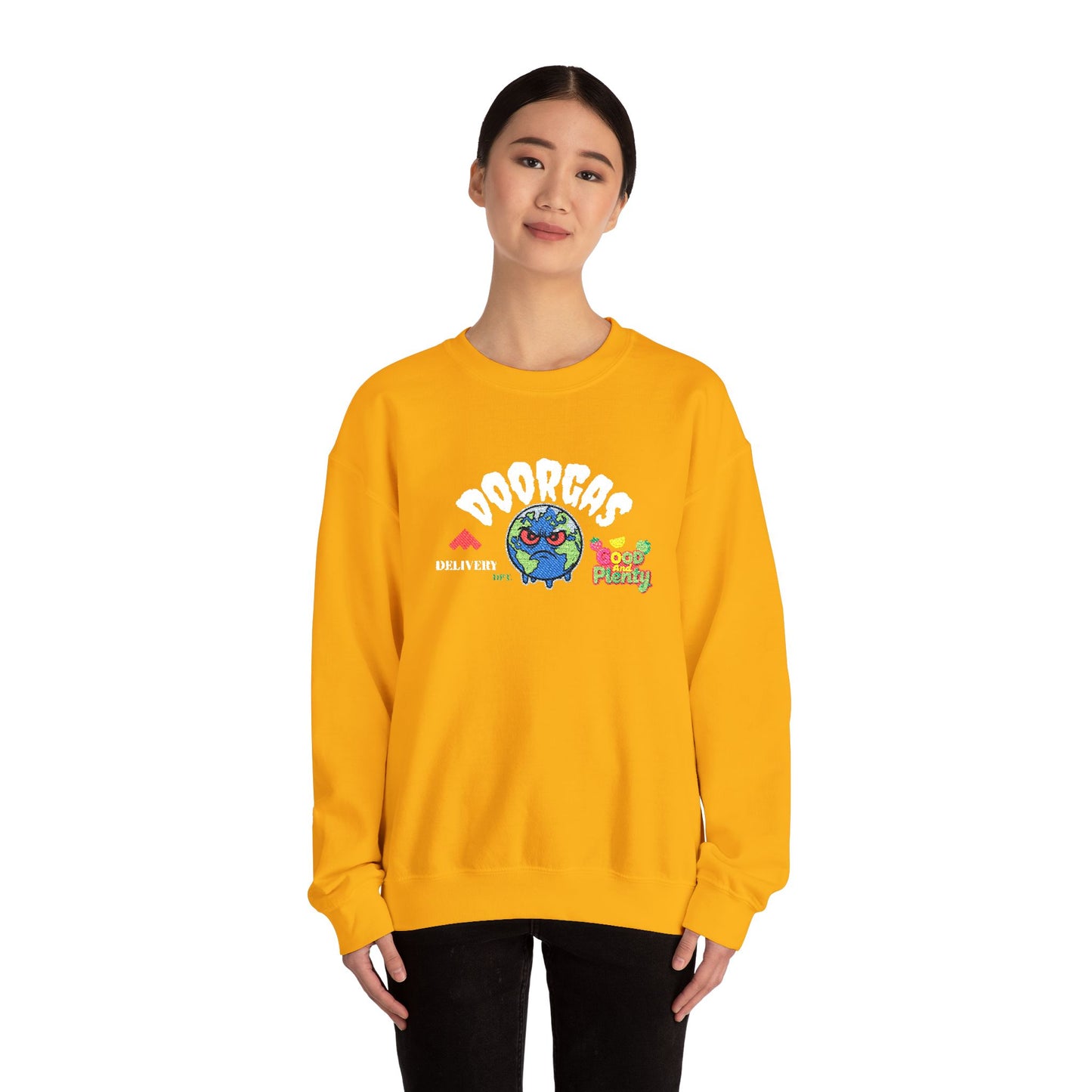 Doorgas Global Embroidered Patch Unisex Heavy Blend™ Crewneck Sweatshirt