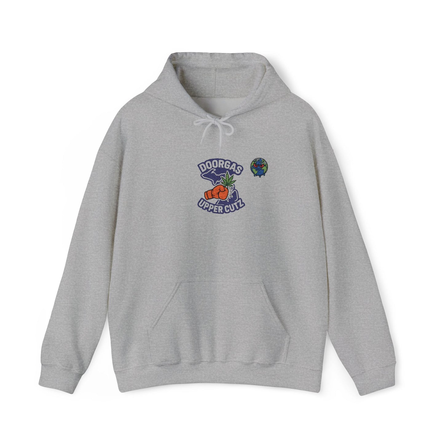 Doorgas Upper Cutz X Zab Exotics Unisex Heavy Blend™ Hooded Sweatshirt embroidery